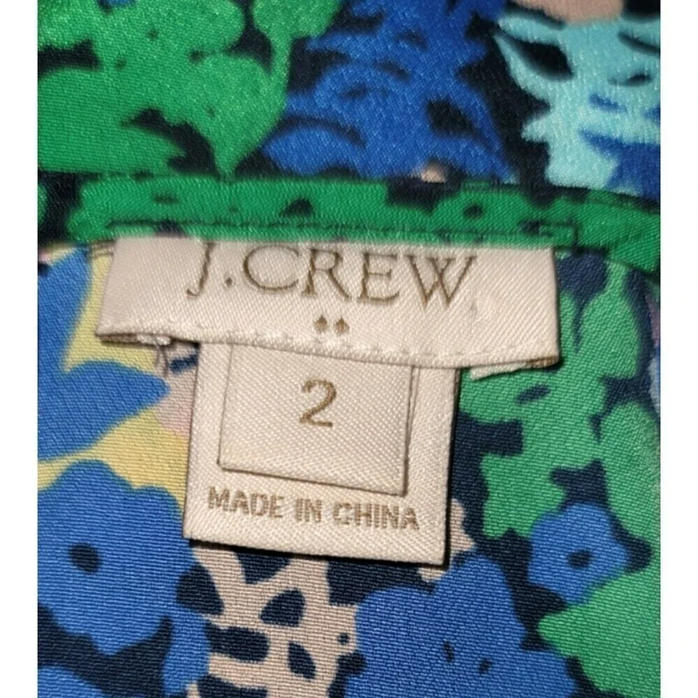 J. Crew Floral Racer Back Top - Size 2